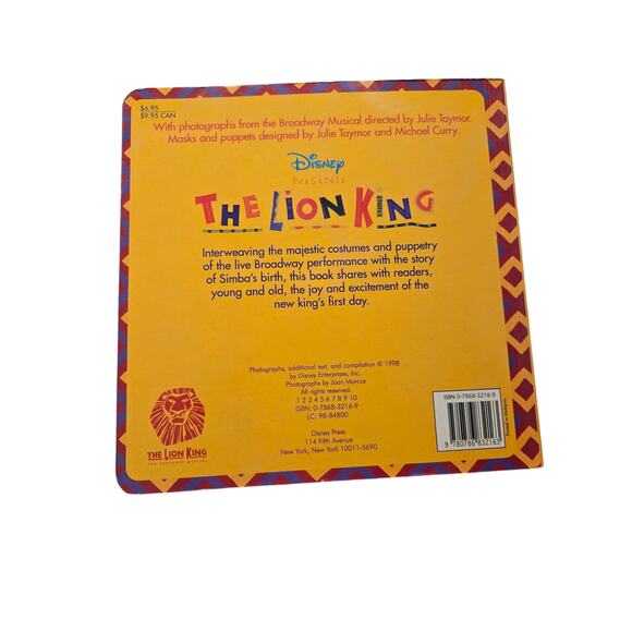 DISNEY THE LION KING Broadway Musical Photographic Book 0786832169 - Picture 5 of 8